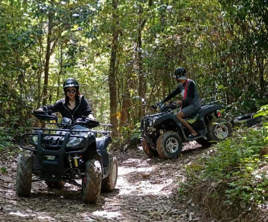 Koh Samui: Jungle, Mountains and Waterfalls ATV Tour - Base camp setup: helmets, a safety talk, and a test course