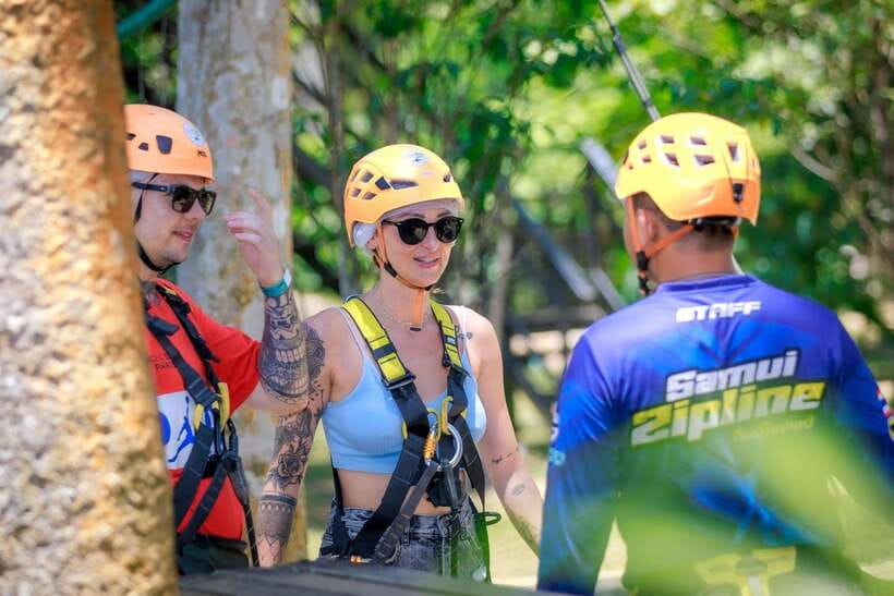 Koh Samui: Samui Zipline Adventure with Transfer service - The treetop course: 16 to 18 platforms and two route choices
