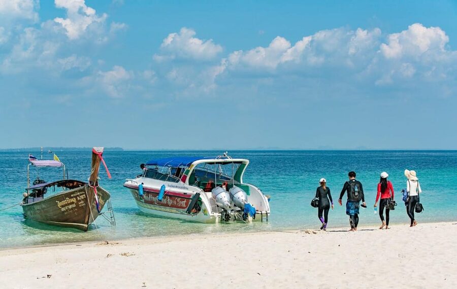 Krabi: 4 Islands & Thale Waek's Sandbar Tour By Speedboat - Koh Mor and Chicken Island: quick sightseeing plus the snorkeling part you should plan for