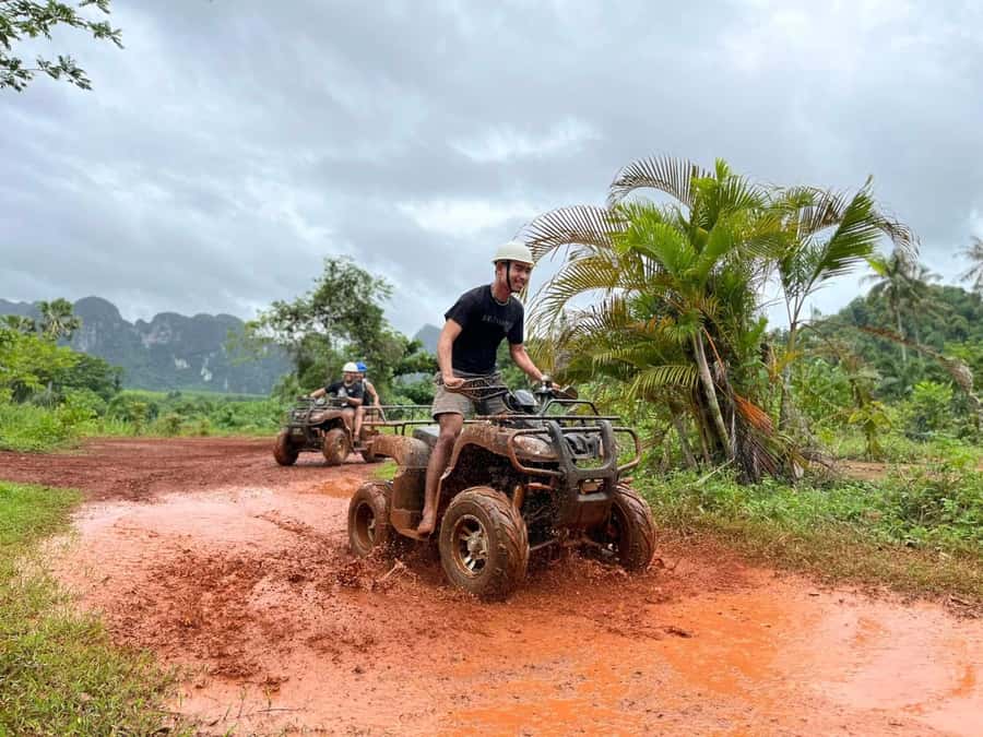 Krabi: ATV Jungle Bash & Kayak Odyssey in Din Daeng Mangrove - Pickup and the Khao Thong drive: getting into the mood early