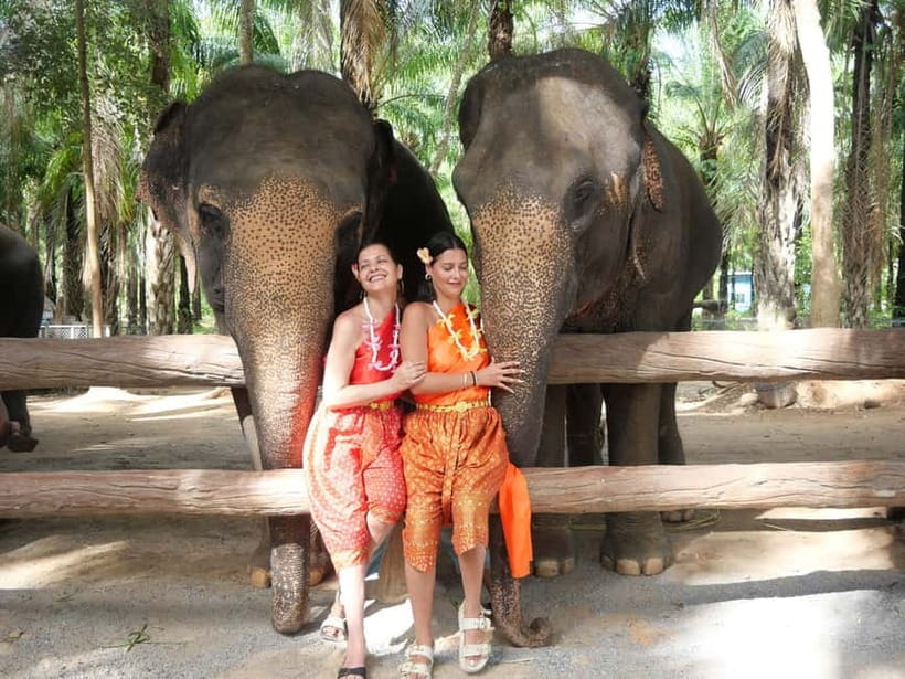 Krabi: Elephant Feeding Program with Traditional Thai Dress - Mahouts, Elephant Treats, and Safe, Respectful Handling