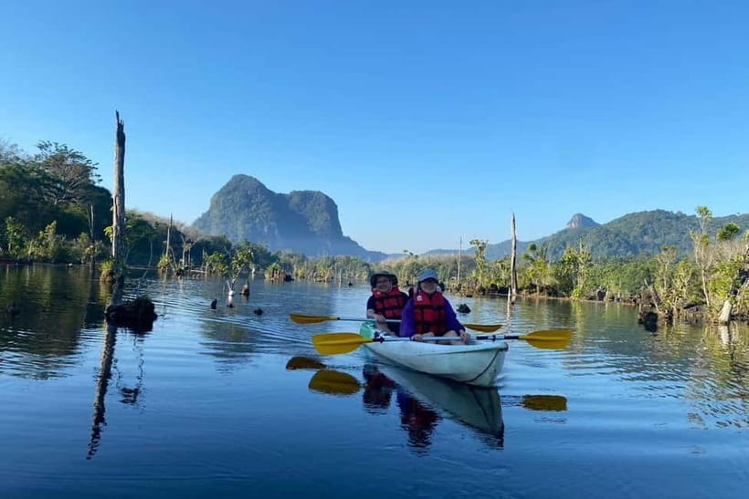 Krabi: Emerald Pool, Hot Springs, and Kayaking Tour - Hot Spring Waterfall pools, warm mineral soak with a calm forest vibe