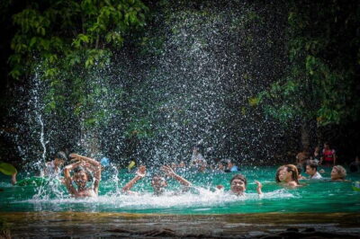 Emerald Pool, Hot Waterfall, & Tiger Cave Temple Tour