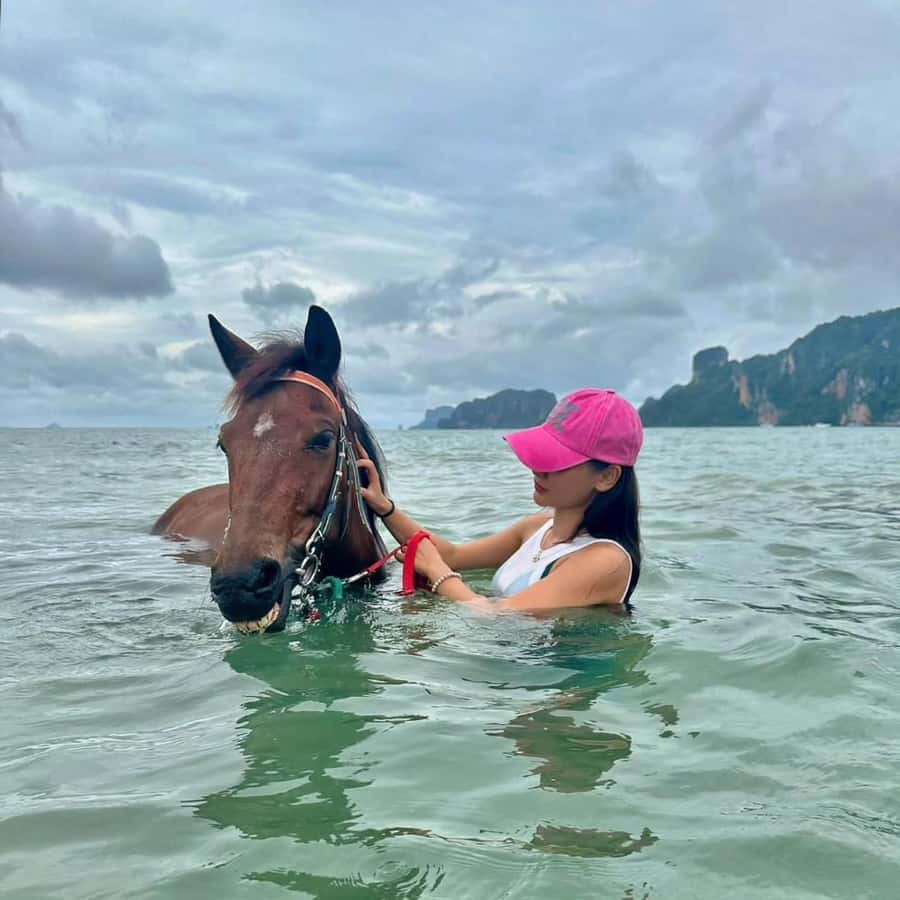 Krabi Horse Riding on the Beach and atv Extreme - Horse Riding With Trained Mounts and Beach-Wave Atmosphere