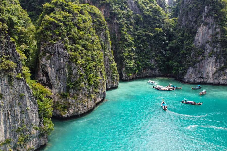 Krabi: Phi Phi Island Sunset Maya Bay and Four Islands Tour - Bamboo Island plus the final Four Islands sunset views