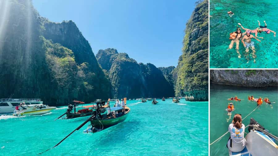 Krabi: Phi Phi Islands Full-Day Private Speedboat Charter - Ko Phi Phi Le, Pileh Lagoon, and the long-tail look at the rocks
