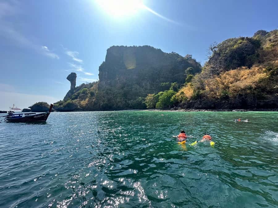 Krabi: Private Long Tail Boat to the 4 Islands - Stop 3: Koh Poda, limestone views, lunch time, and snorkeling