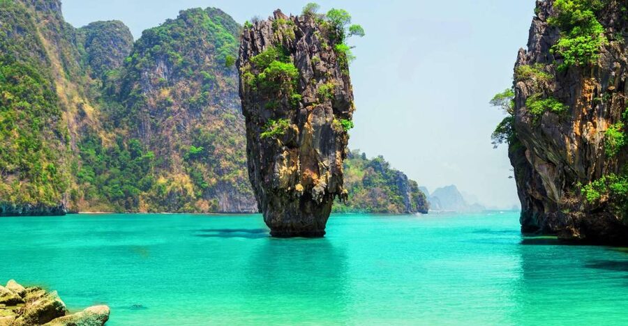 Krabi: Private Long Tail Boat Tour to James Bond Island - Cruising toward James Bond Island: the karst looks best from the water