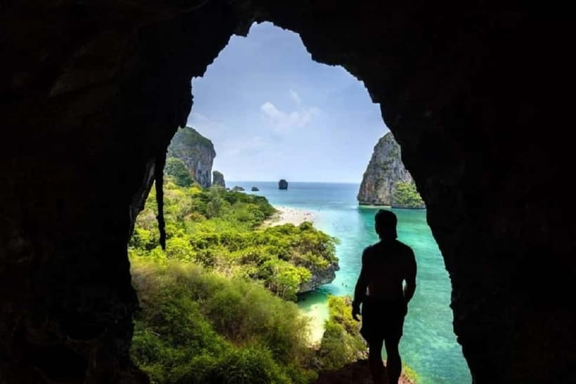 Krabi: Railay Beach & Caves + Jurassic World : Rebirth Sites - Bat Cave Viewpoint Hike: The Real Work in the Day