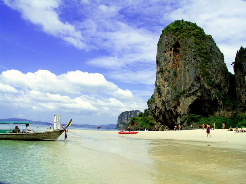 Krabi: Railay Beach & Caves + Jurassic World : Rebirth Sites - Diamond Cave: Illuminated Stalactites and a Prehistoric-Style Atmosphere