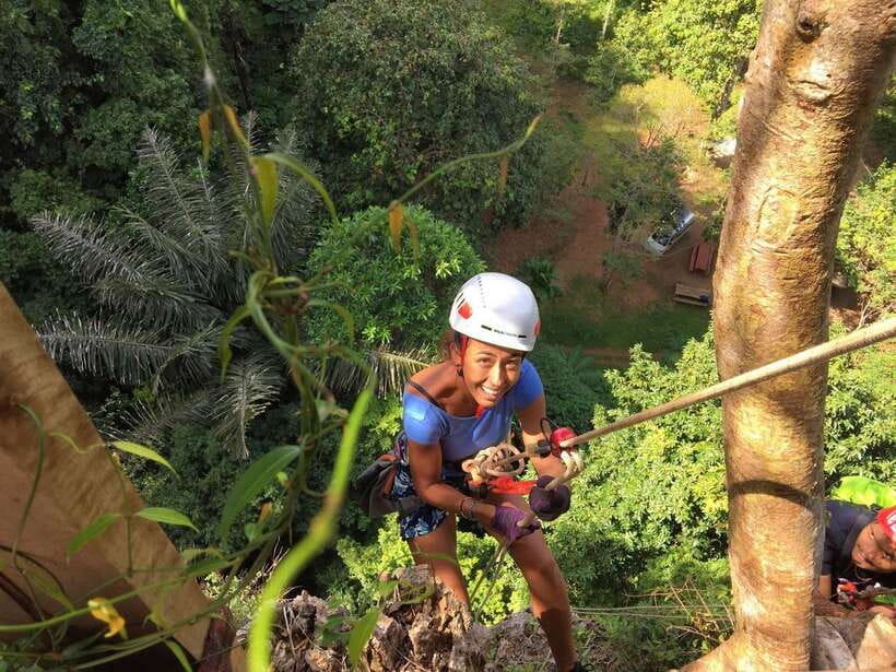 Krabi: Ziplining with Abseiling and Rock Climbing Options - Abseiling on limestone: what the 70-meter drop really means