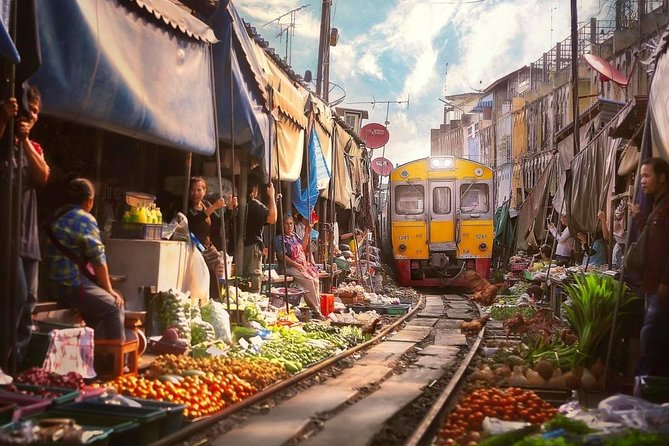 One Day Bangkok Everything - Mae Klong Railway Market, watching commerce meet the tracks