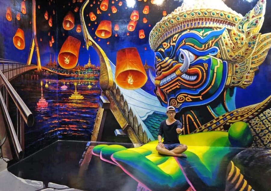 Pattaya: Art in Paradise 3D Museum Discounted Ticket - Jungle scenes and the dinosaur chase photo moments