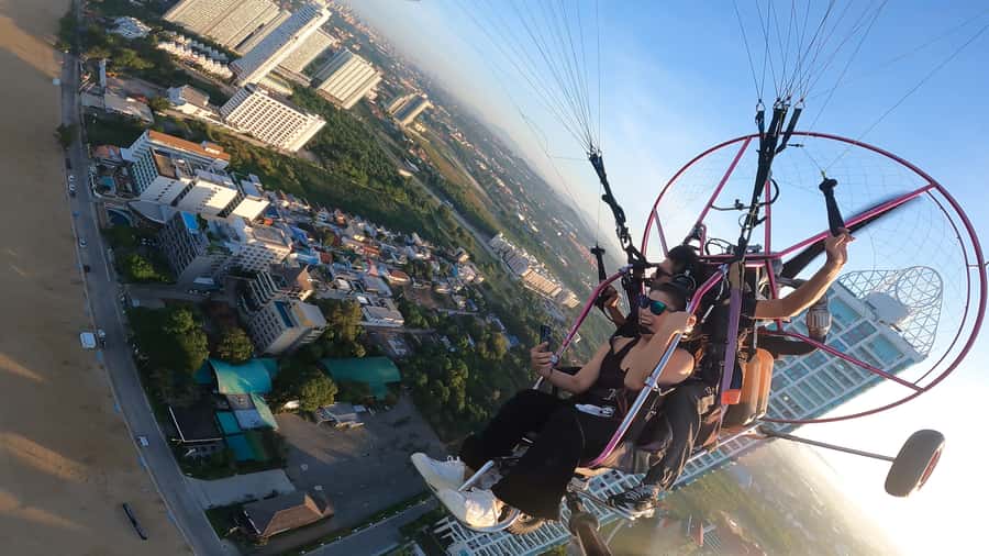 Pattaya: Beach + City Scenic Paramotor Flight by BFA - Taking off toward Pattaya: what you actually see from about 1,000 feet
