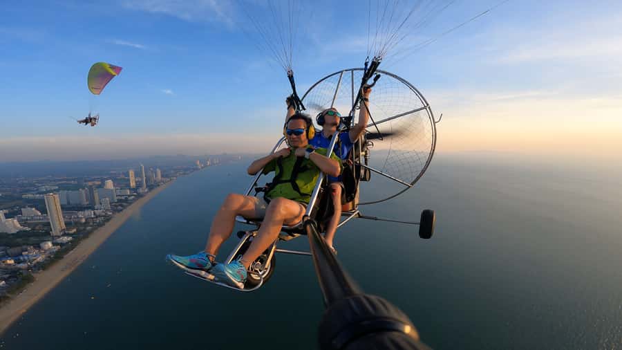 Pattaya: Paramotor Tour with Pickup Service by TSA Thailand - The Real Star: 20 Minutes Above Pattaya
