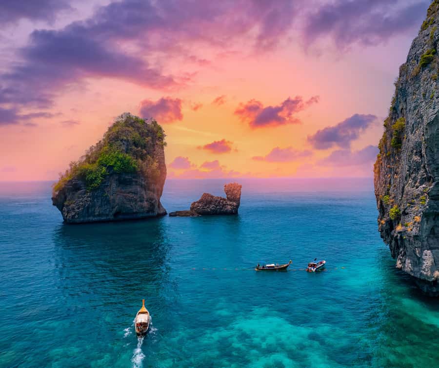 Phi Phi & 4 Islands sunset tour plus bioluminescent plankton - Snorkeling stops from Phi Phi Le to Monkey Beach: good water, short windows