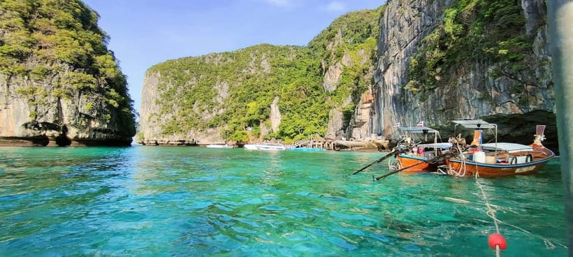 Phi Phi: Half Day Long Tail Boat to Maya Bay - Viking Cave: 15 minutes of rock views, not a long stop