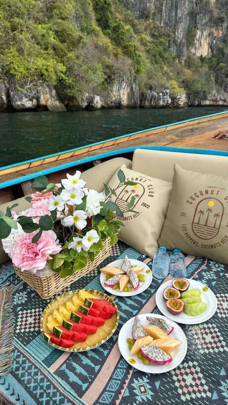 phi phi island : Luxury Private Wooden Boat Rental - A Luxury Private Wooden Boat Day on Phi Phi Waters