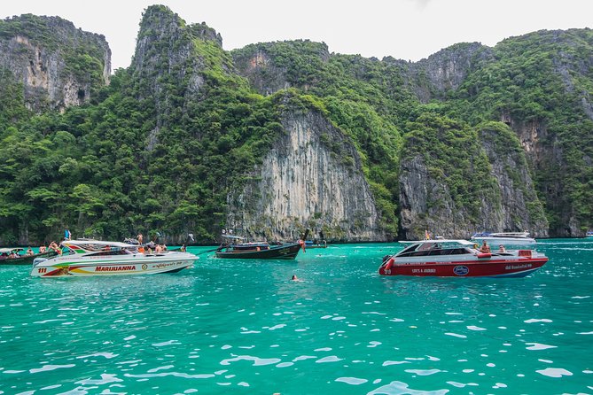 Phi Phi Islands Adventure Day Trip w/ Seaview Lunch by V. Marine - Pileh Lagoon and Viking Cave: turquoise water plus the birds-nest story