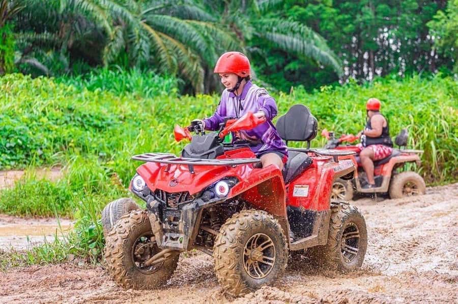 Phuket: Bamboo Rafting 5KM + ATV 30MIN with Adv Raft Option - Bamboo rafting 5KM on the Phang Nga River: the calm center