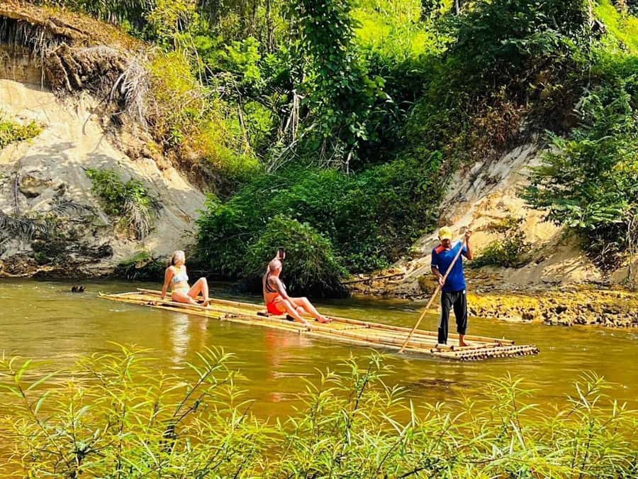 Phuket: Bamboo Rafting 5KM + ATV 30MIN with Adv Raft Option - Zipline and lunch: small bonuses that make the day feel fuller