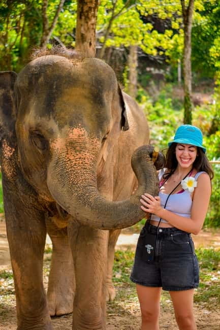Phuket:Beach walk with elephants, rain & care. 2.5 hours - Sea bathing and shower time: the ocean refresh is the real headline