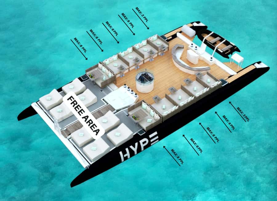 Phuket: Coral and Racha Islands Hype Luxury Catamaran - Day beds, shade, and how to pick your spot