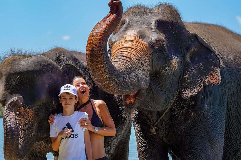 Phuket: Happy Hour Feed and Rain Shower with Elephant - Natural setting near the beach, plus how to stay comfortable