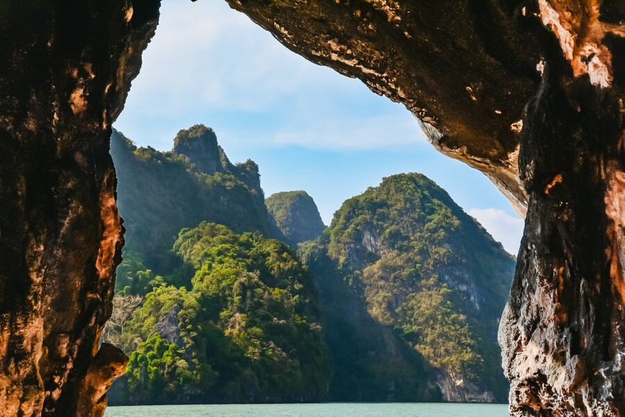 Phuket: James Bond Island Longtail Boat and Sea Canoe Tour - Monkey Cave at Wat Suwan Kuha: temples, caves, and monkey rules you should respect