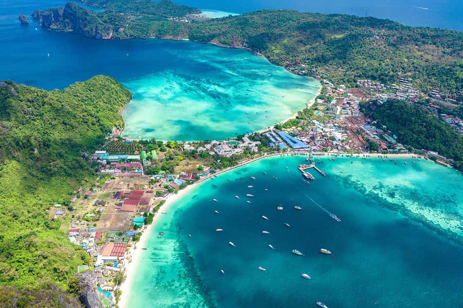 Phuket/Khao Lak: Snorkeling Trip to Phi Phi & Bamboo Islands - Loh Dalum Beach: where you get your first real swim