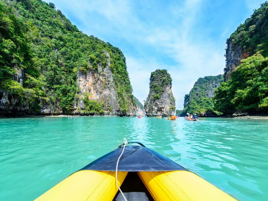 Phuket: Phang Nga Bay Bioluminescent Plankton and Sea Canoes - Sunset timing in Phang Nga Bay: why the afternoon matters