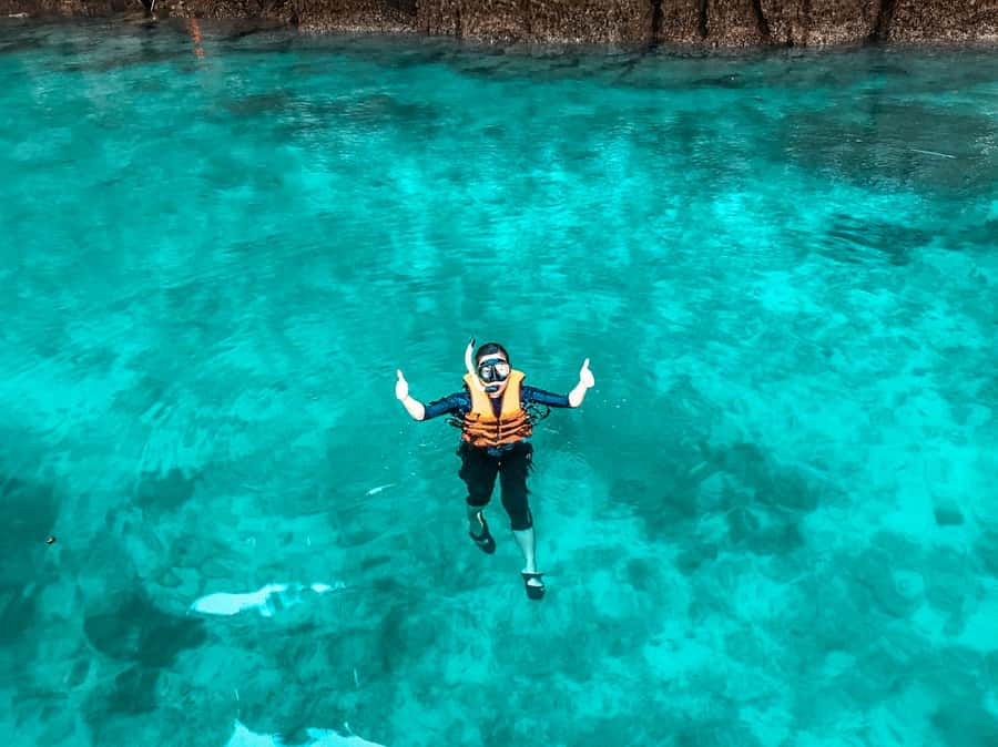 Phuket: Phi Phi & Bamboo Island Day Trip with Buffet Lunch - Pileh Lagoon swimming in emerald water