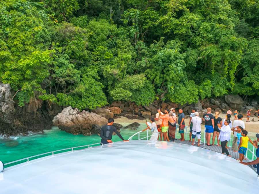 Phuket: Phi Phi & Bamboo Island Day Trip with Buffet Lunch - Monkey Beach, macaques, and snorkeling at Yongkasem