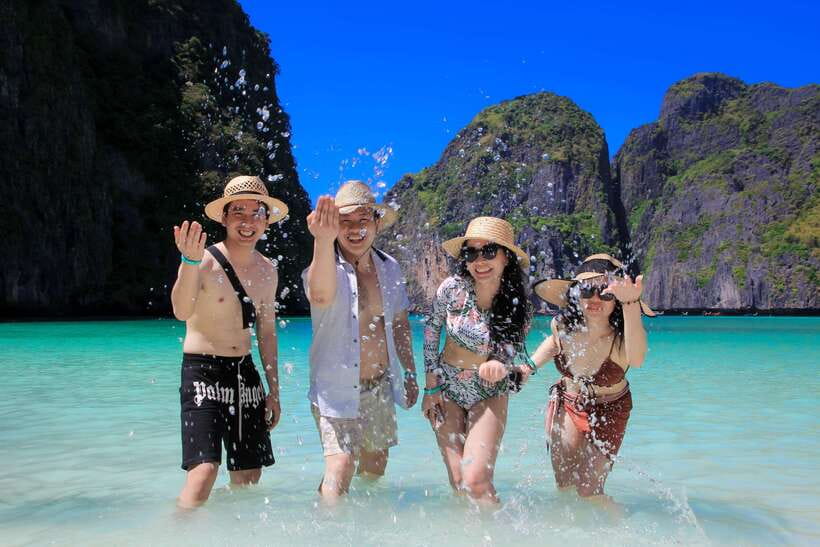 Phuket: PhiPhi, Maya Bay & Khai Island Day Tour with Lunch - Maya Bay Photo Stop and Monkey Beach: Beautiful, Busy, and Time-Managed