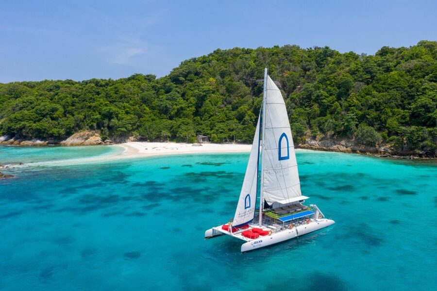 Phuket: Racha and Coral Island Catamaran Tour with Lunch - Racha Island White Sand and Snorkeling Gear