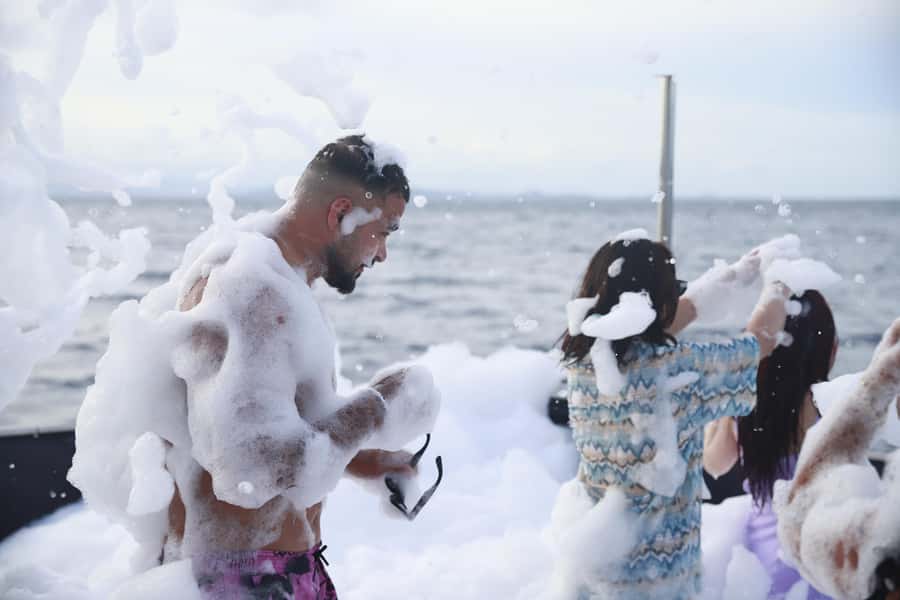 Phuket: Racha & Coral Island Catamaran Tour With Foam Party - Racha Island snorkeling plus the included water toys