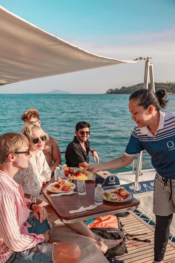 Phuket: Racha & Coral Island Day Trip by OMBRE Yacht - The pacing and your day plan: pickup, van time, then sea time