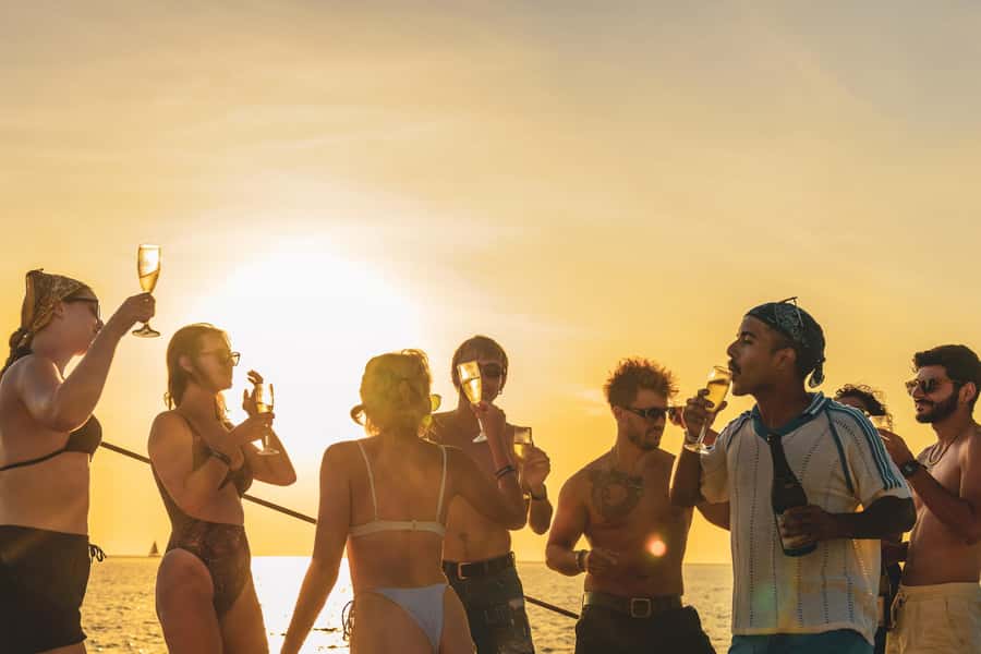 Phuket: Racha & Coral Island Day Trip by OMBRE Yacht - Koh Hey (Coral Island) and Banana Beach: the first swim stop