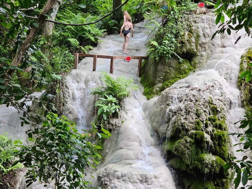 Private : Sticky Waterfall & Secret Temple & Karen Village. - A day of culture plus climbing, with a calm cave temple finish
