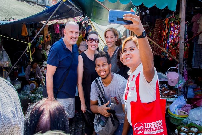 Private Tour from Bangkok: Railway and Floating Markets Tour - Inside Hoop Rom Market, where shops meet active railway tracks