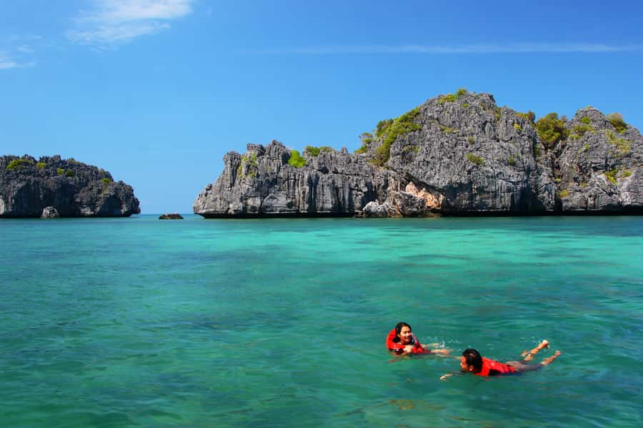 Samui: Angthong National Marine Park Day Trip by Speedboat - Snorkeling at Koh Wao or Koh Tay Plow: What You Can Expect