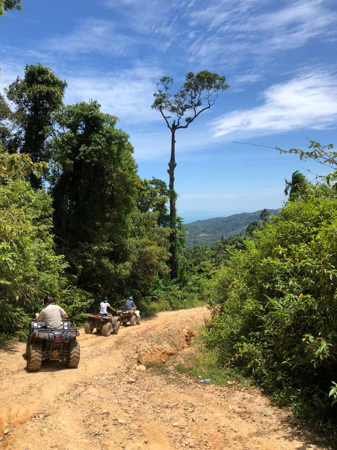 Samui X Quad ATV Tour (Driver + Passenger) with lunch - Mountain Waterfall Ride, What the Trail Feels Like, and Photo Opportunities