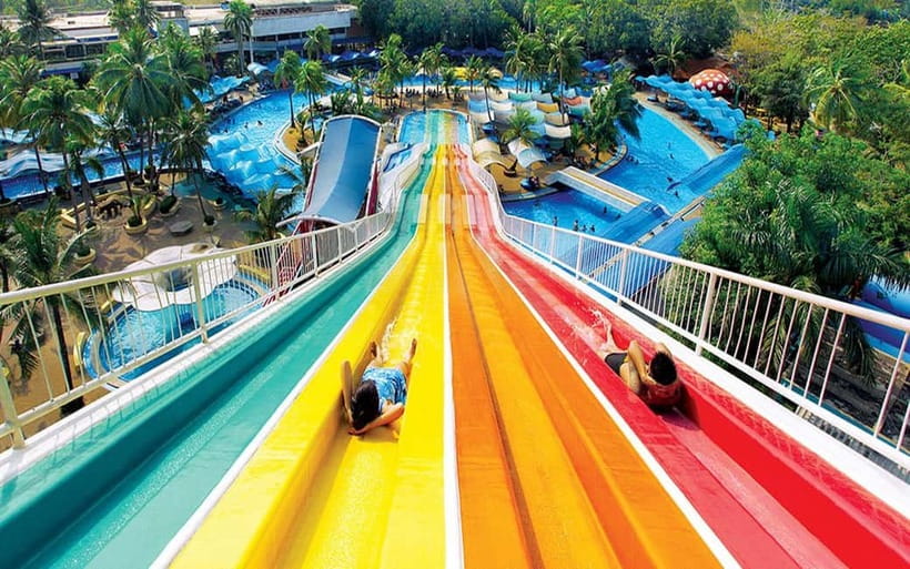 Siam Amazing Park Entry Ticket with Buffet Lunch (NON THAI) - Water park highlights: wave pool energy and waterfall calm