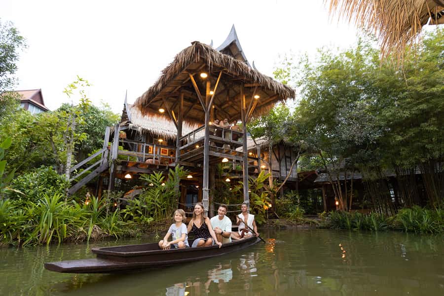 Siam Niramit Phuket Show Ticket with Dinner & Transfers - The 100-years-old Thai village and Naga Courtyard stops