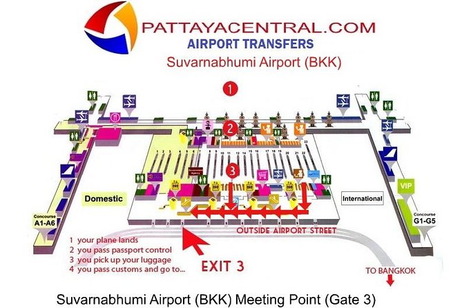 Suvarnabhumi to Pattaya 24 hour Private Airport Transfer Service - The real value: private pickup that reduces airport stress