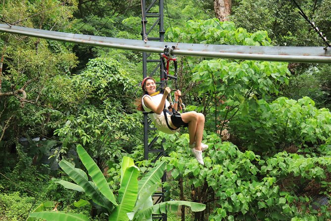 World A+ (Zipline 32 Platforms + Roller + Sky Walk with World Set Menu ) - Flying the jungle course: 16 ziplines, sky bridges, and the dual line
